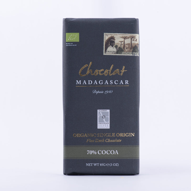 Organic Fine Dark Chocolate tablet 70% Cocoa - 85g