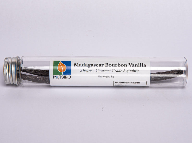 Madagascar gourmet vanilla beans - 2 pods per tube