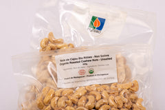 Organic Cashew Nuts ;  Roasted  & Unsalted - 500g