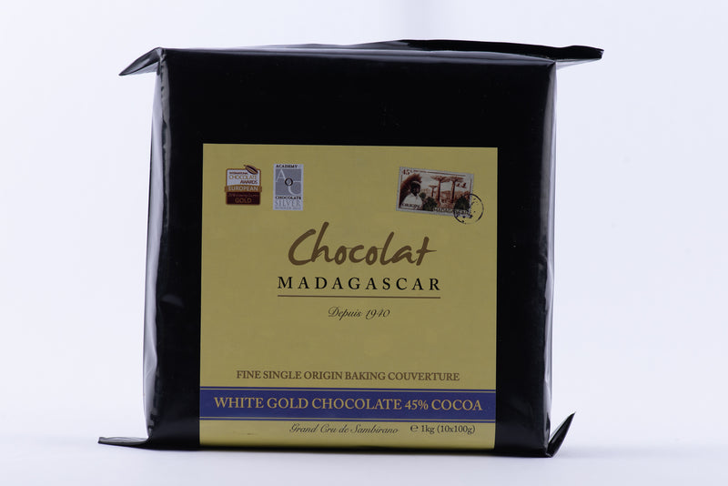 Chocolat blanc de couverture 45% de cacao - 1kg